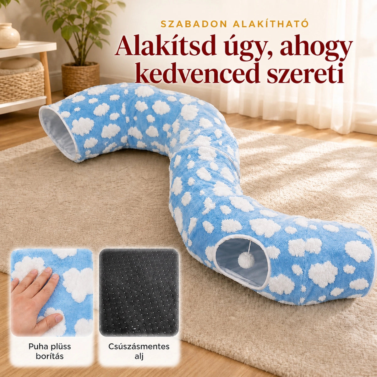 Játék, bújócska és egy puha szunyókálóhely – egyben.