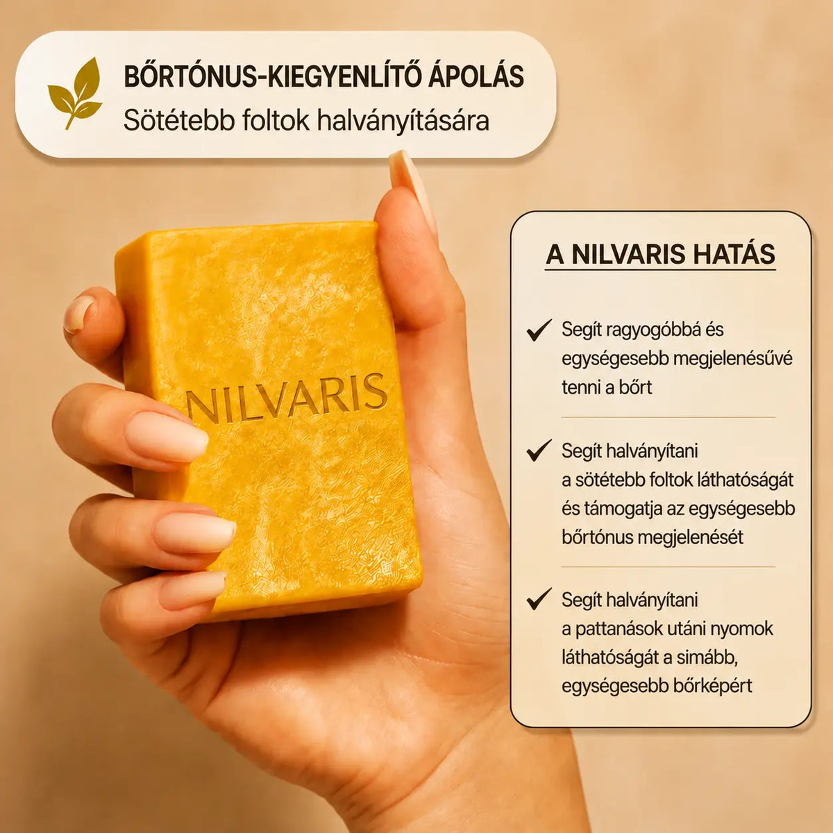 Kurkuma & Kojic Sav – Bőrtónus-kiegyenlítő Szappan