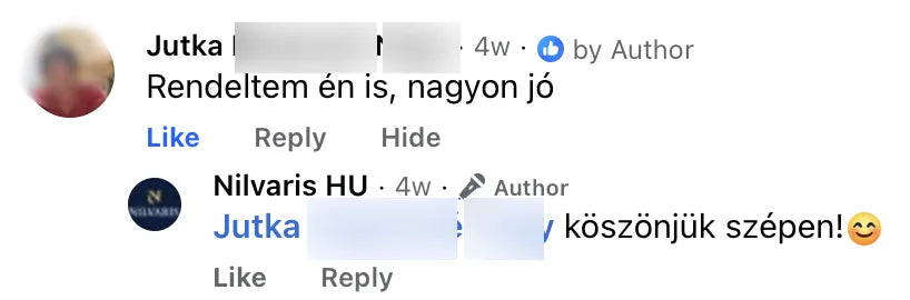 Valódi Nilvaris vásárlói visszajelzés