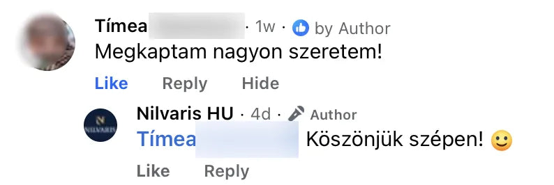 Valódi Nilvaris vásárlói visszajelzés