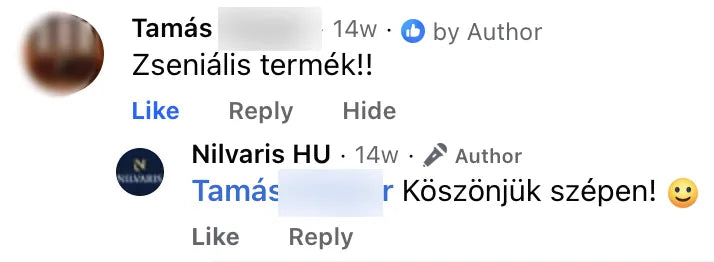 Valódi Nilvaris vásárlói visszajelzés