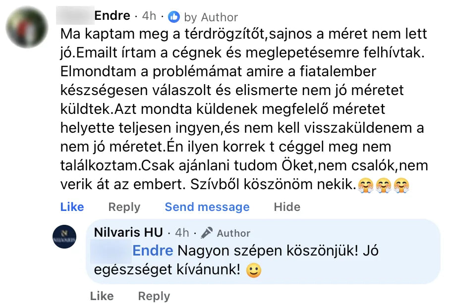 Valódi Nilvaris vásárlói visszajelzés