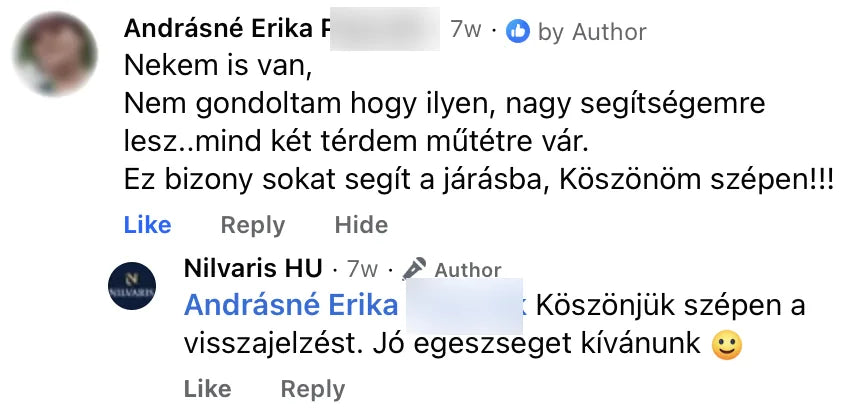 Valódi Nilvaris vásárlói visszajelzés