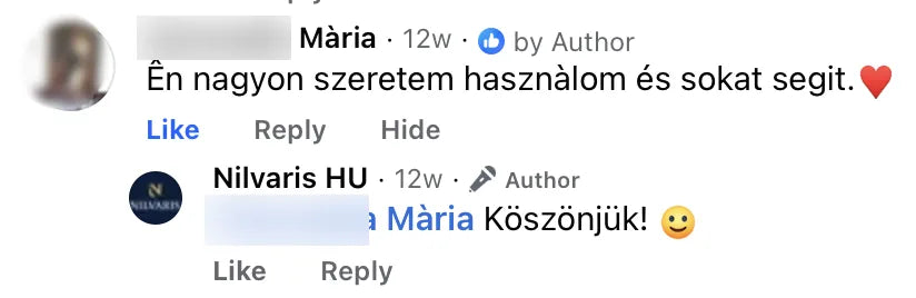Valódi Nilvaris vásárlói visszajelzés
