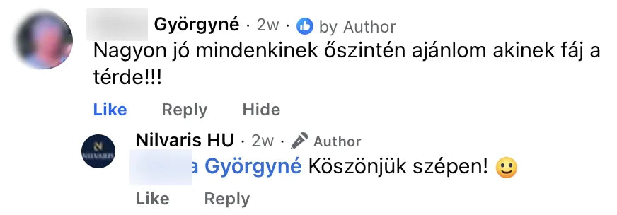 Valódi Nilvaris vásárlói visszajelzés
