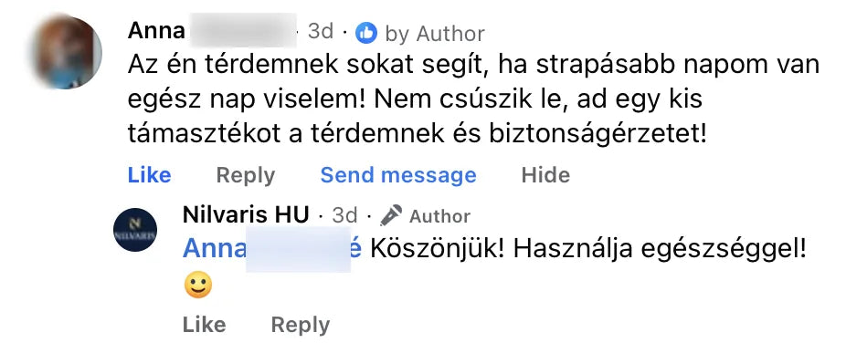 Valódi Nilvaris vásárlói visszajelzés
