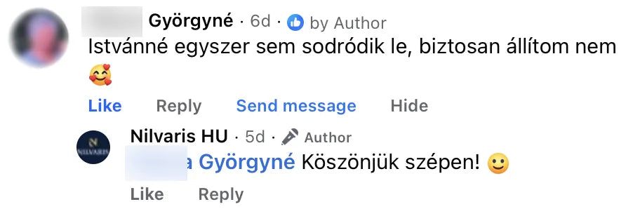Valódi Nilvaris vásárlói visszajelzés