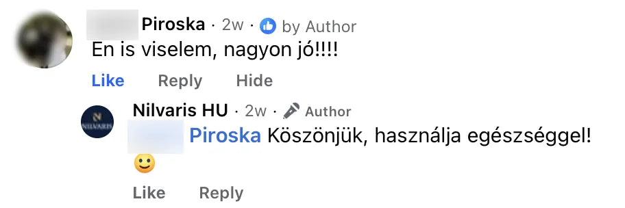 Valódi Nilvaris vásárlói visszajelzés