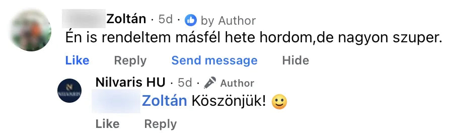 Valódi Nilvaris vásárlói visszajelzés